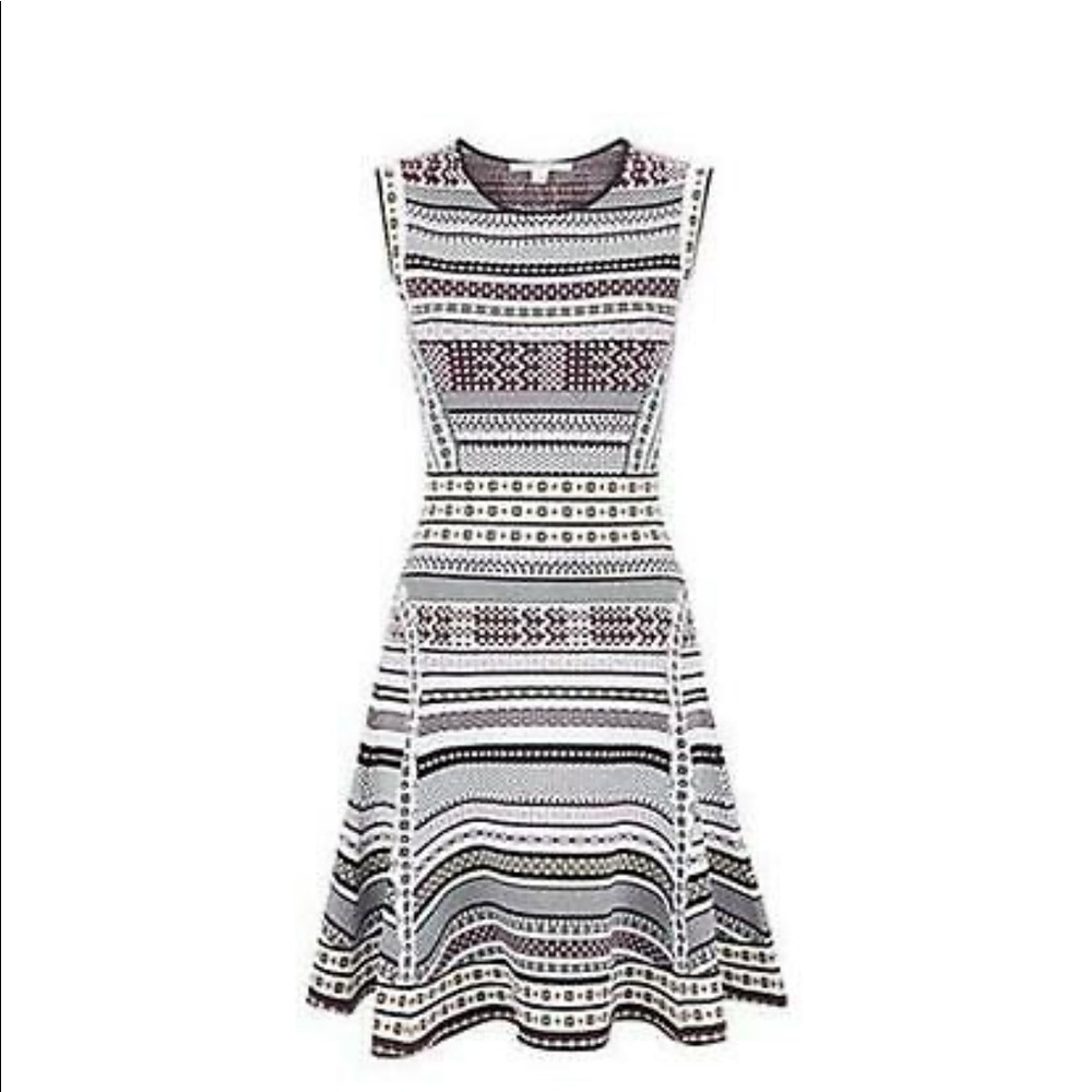 DVF Eleanor Jacquard Fit & Flare Dress